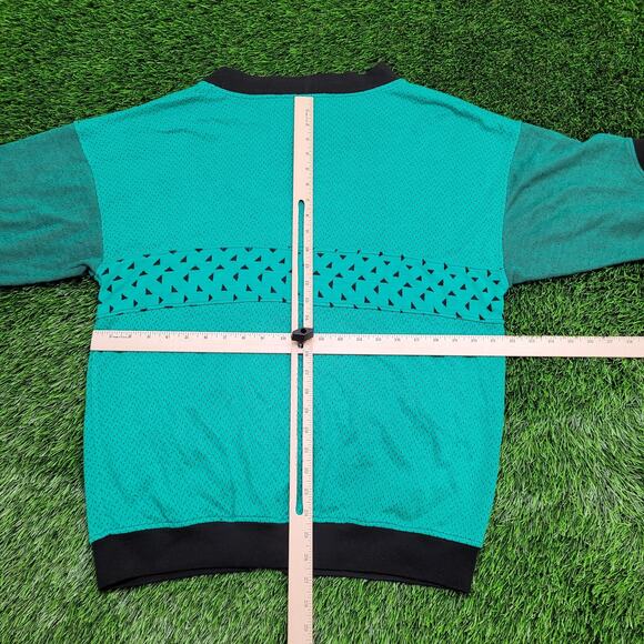 Vintage Gitano Cardigan Womens Small 22x26 Baggy Blue-Green 90s Y2K - Picture 8 of 13